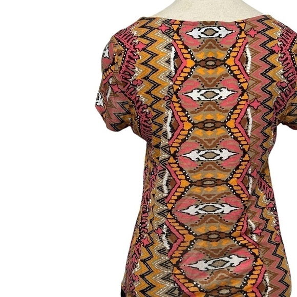 2/$30 INC International Concepts Women’s Aztec Print Fringe Cap Sleeves Small - Picture 7 of 13